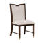 Chaise d'appoint sans accoudoirs de style transitionnel 2 pièces