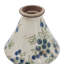 S / 3 vases en céramique blancs à motif de bleuets