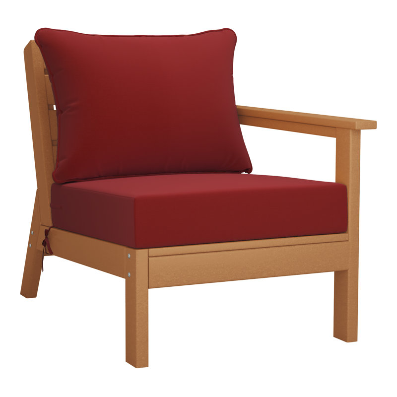 Ensemble de sièges profonds avec coussins, Red, Teak