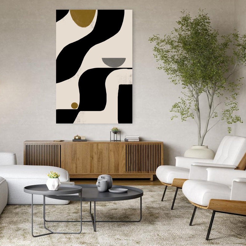 Art contemporain abstrait géométrique contemporain, H 48 po x l 32 po