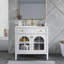 Meuble-lavabo autoportant avec tablette de rangement-1993874141