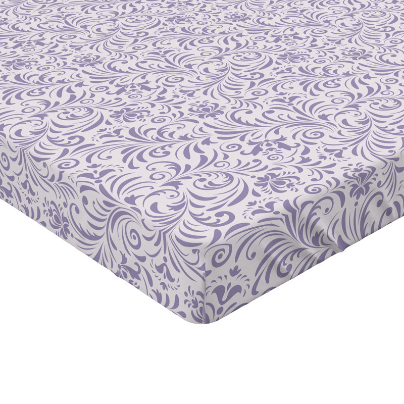 Ensemble de 2 draps-housses Ambesonne, Drap-housse grand, Mauve pâle, lavande / floral
