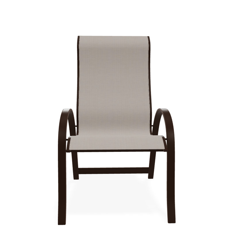 Chaise de patio empilable Hirotaka Supreme, Naturel, Kona texturé