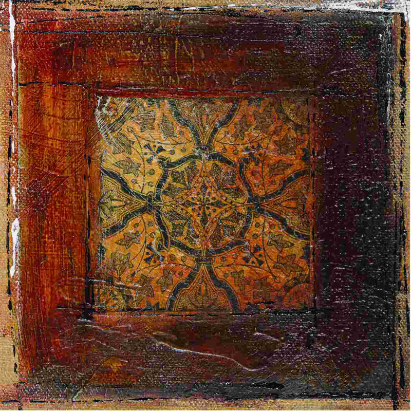 Venetian Treasures 4 - peinture sur toile tendue, H 20 po x l 20 po