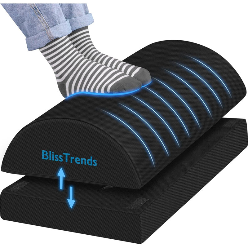 Repose-pieds ToccoLeggero, H 2 po x l 11 po x P 19,07 po, Noir