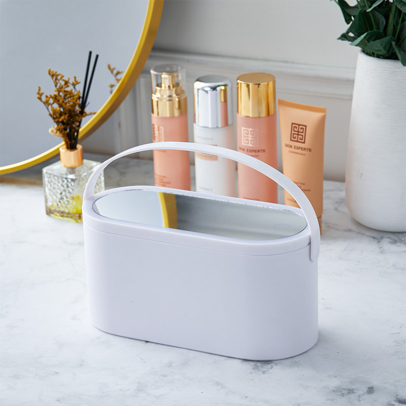 Hildebrand Plastic Makeup Organiser, White