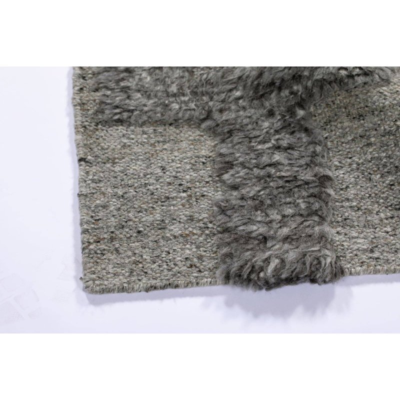 Tic Tac Flatweave Wool Geometric Area Rug, Rectangle 9' x 12'