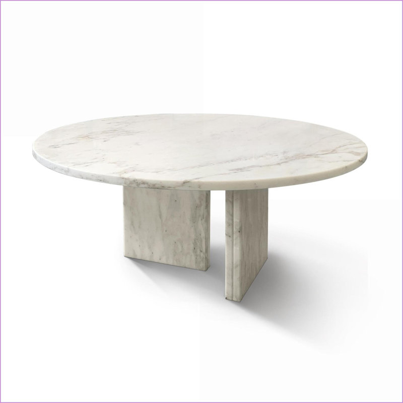 Ensemble de tables basses bleues et grises en marbre naturel