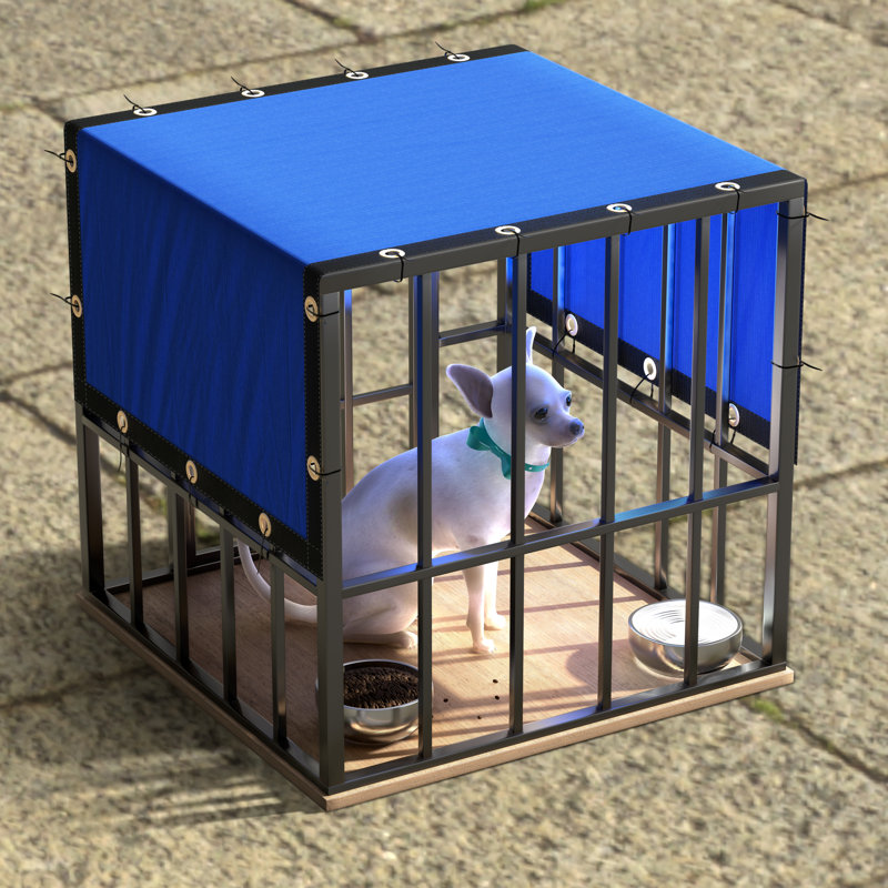 Housse de chenil pour chien, Bleu, 7 pi x 14 pi