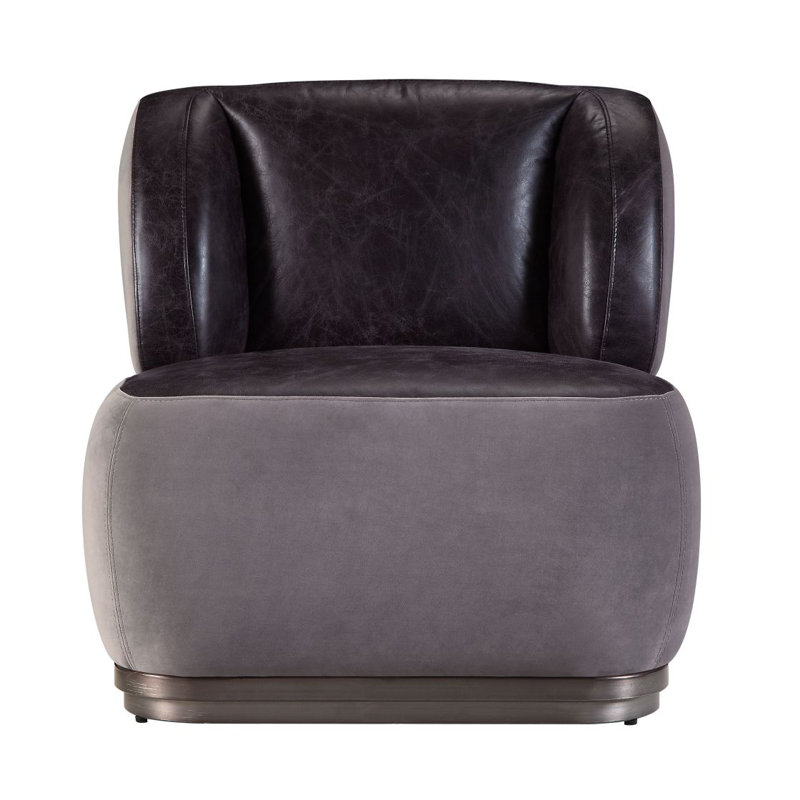 Fauteuil d'appoint antique ardoise et gris
