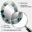Miroir mural ovale à feuilles bleues II-507740010