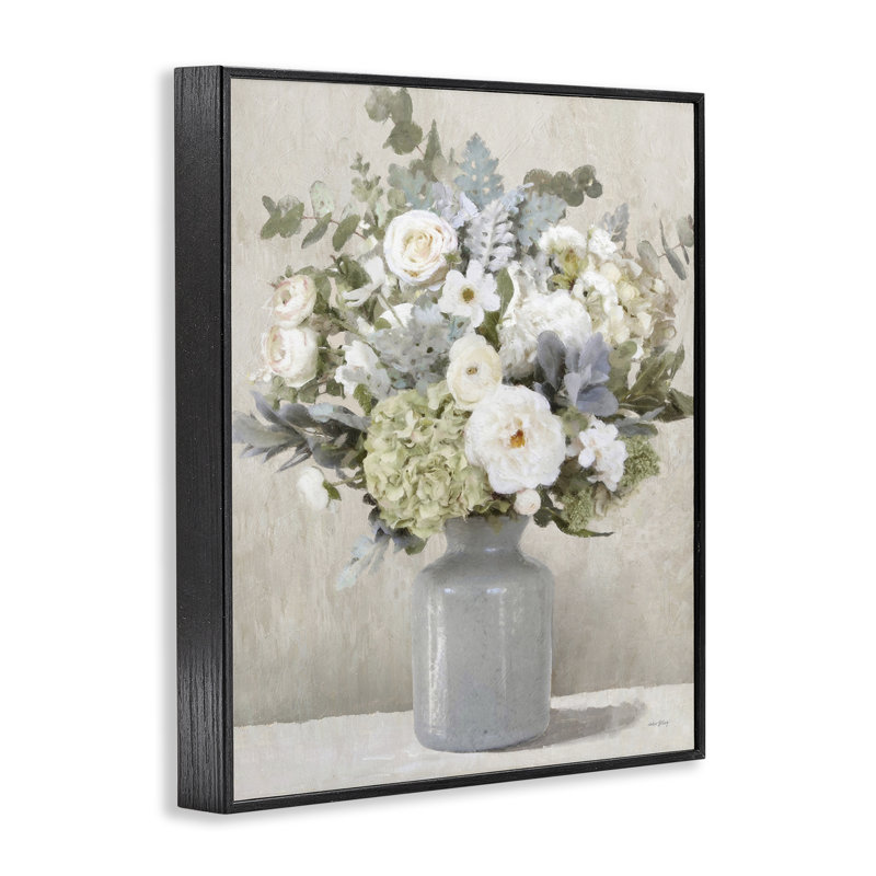 Giclée encadrée Fresh Garden Bouquet, design par Amber Sterling, H 14 po x l 11 po, Giclée encadrée noir minuit