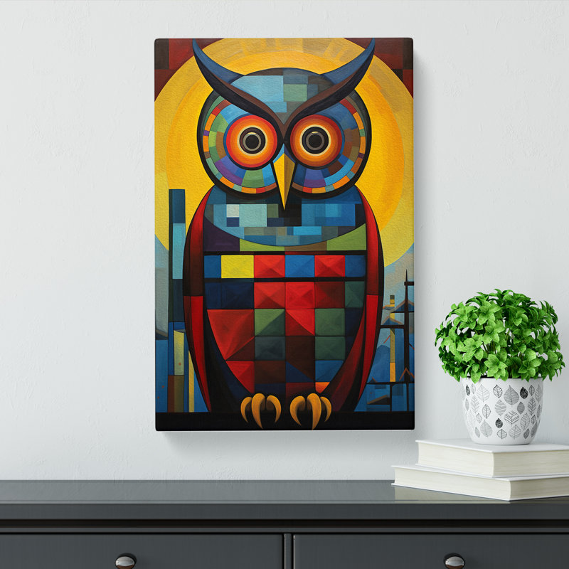 Owl Constructivism - Print, 76cm H x 50cm W x 3cm D