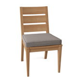 Algarve Teak Patio Dining Chair with Cushion (Set of 2)