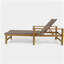 Chaise longue en bois et osier Hampton
