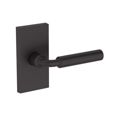 La Conner Passage Lever with Contemporary 5in Rose in Venetian Bronze