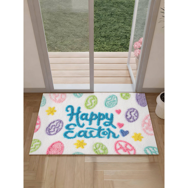 Tapis pour salle de bain et salle de sport 20 L x 32 W Happy Pâques