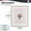 «Peony Bouquet on Gentle Stripes», reproduction encadrée sous verre, design par Christine Simpson Art-1597345831-1597345829