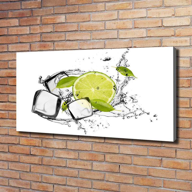 Lime With Ice - Wrapped Canvas Print