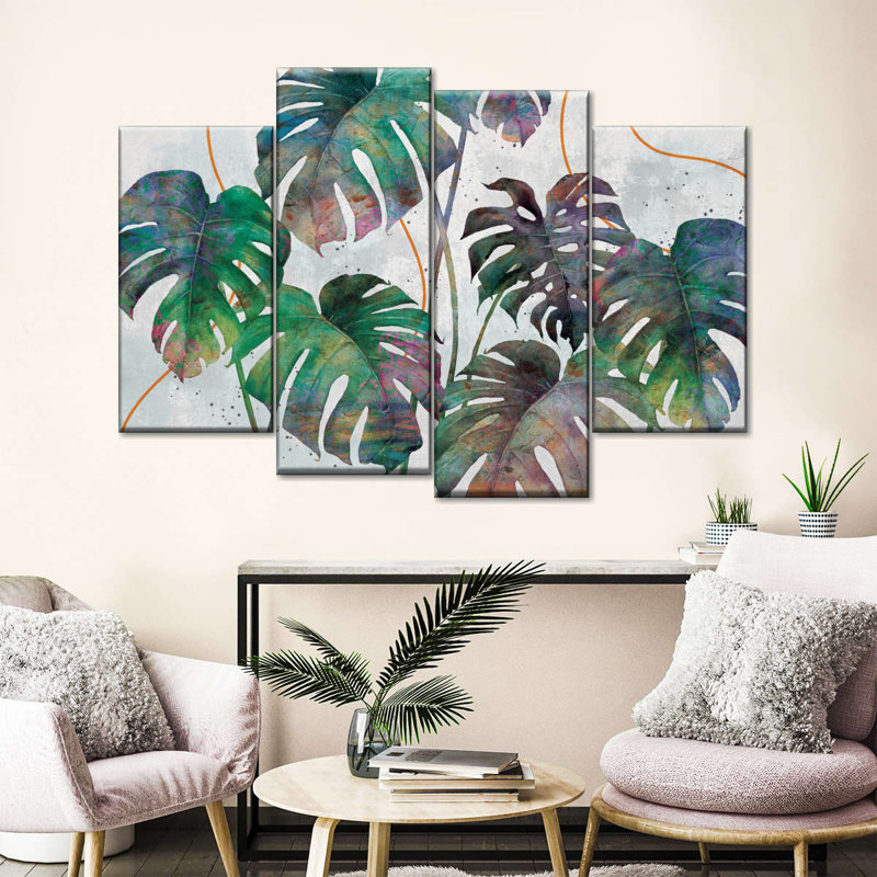 «Monstera Leaves», reproduction sur toile, H 43 po x l 27 po x P 1,25 po
