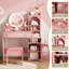 Bureau de coiffeuse avec miroir et lumières-988717969