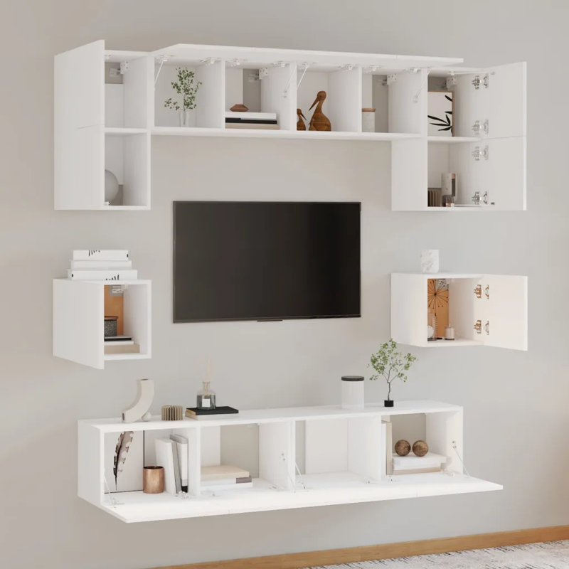 Mao TV Stand, 80cm W x 30cm D x 30cm H, White