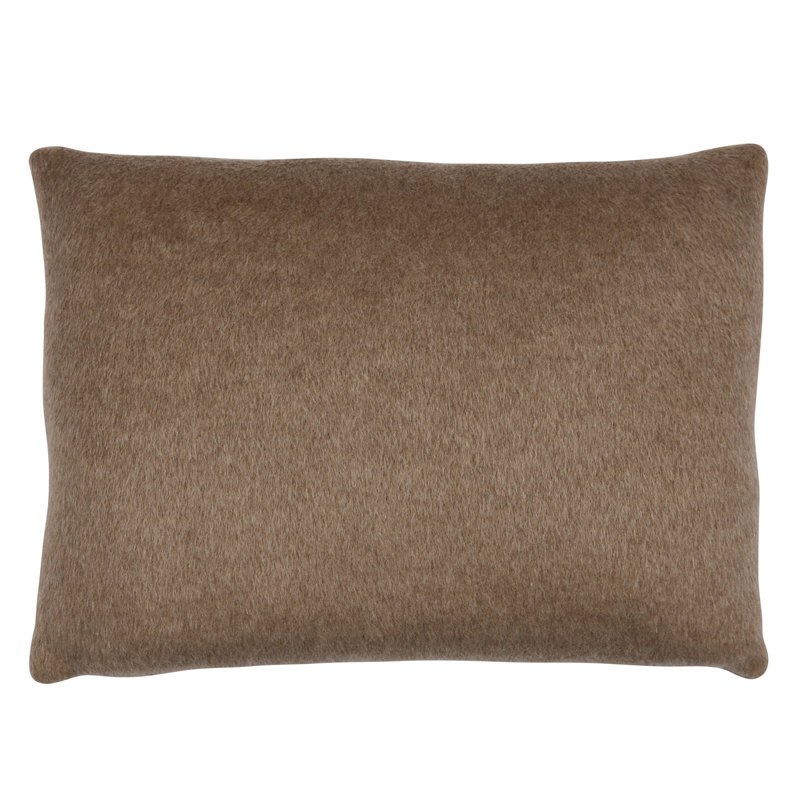 Dixon Mohair Lumbar Pillow, 12" H x 16" W, Tan