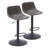 Swivel Leather Adjustable Height Bar & Counter Stool with Metal Frame-444843870-363778011