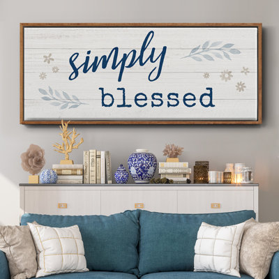 Simply Blessed- Framed Canvas