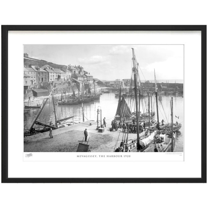 Mevagissey, The Harbour 1920 - Single Picture Frame Print, 45cm H x 60cm W x 2.3cm D