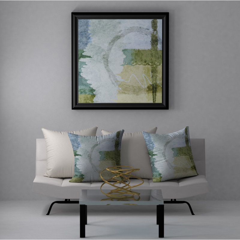 Abstract Reversible Throw Pillow, 24" x 24"