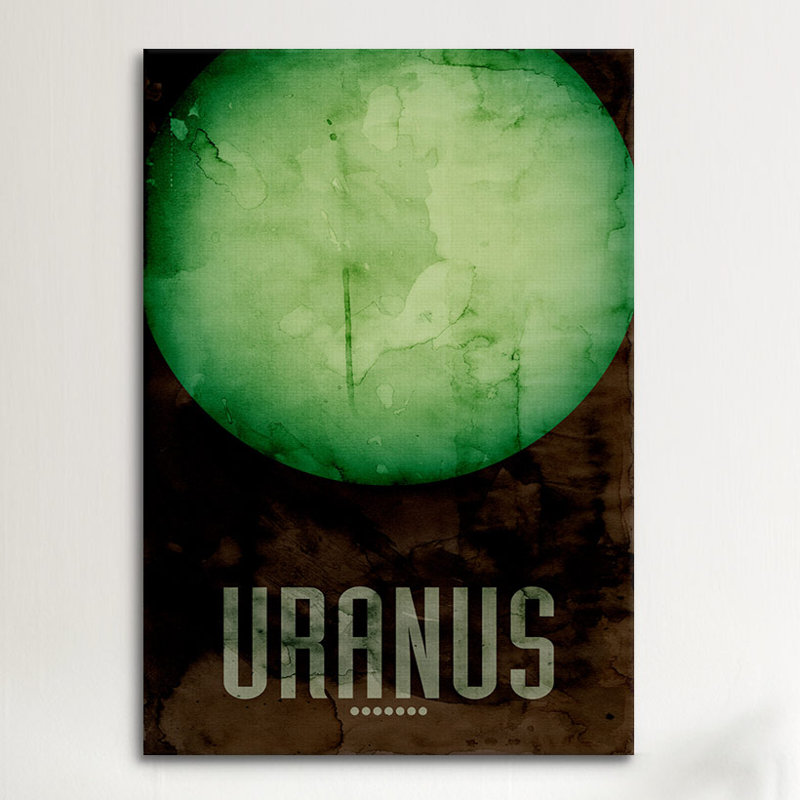 « the planet uranus », impression sur toile tendue, H 61 po x l 41 po x P 1,5 po, Pas de tapis, Toile tendue