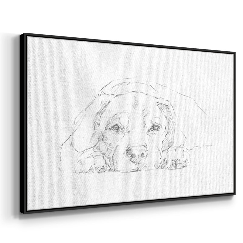 Lazy Dog III, H 17 po x l 25 po x P 2 po, Cadre noir, Pas de tapis
