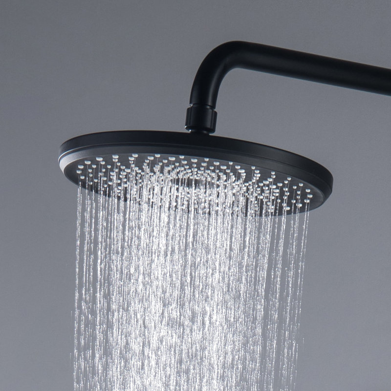 Robinet de douche avec soupape brute avec inverseur, Noir mat