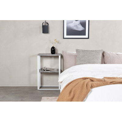 Karien 30cm W Steel Bedside Table