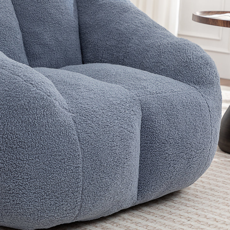 Bean Bag Chair With Filler, Light Blue Teddy