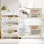 Modern Shoe Cabinet With 3 Flip Drawers & 2 Small Drawers & Hook-787897389