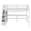Lit mezzanine double - Bureau, tablettes de rangement et escalier inclus-1715680622