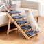 Wood Pet Stairs, 5-Step Dog Stairs for Beds, Sofa & Cars, 68 kg Load Capacity, Floded Flat Design, Stable & Sturdy Cat & Dog Step Ladder for Small Medium Large Older Pet Puppy Essentials