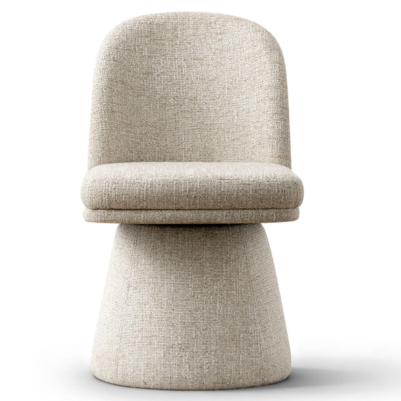 Essex Upholstered Fabric Swivel Dining Side Chair, Oatmeal