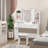 Greyden Vanity Set with LED Mirror & Stool-882555621