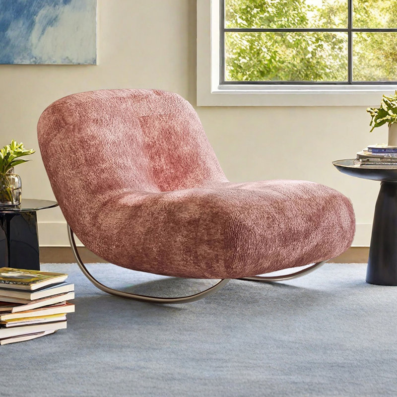Chaise berçante Preston, Rose
