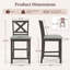 Tabouret de bar et de comptoir en X avec dossier en X-1595396170-1595396173