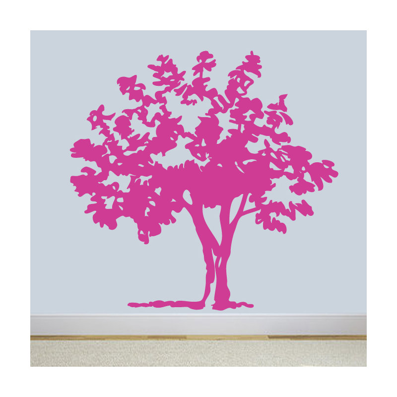 Décalcomanie murale arbre contes, Rose vif