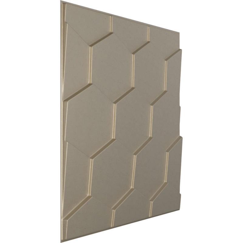 L 19 5/8 po x H 19 5/8 po Panneau décoratif 3D en nid d'abeille EnduraWall, argent métallique (couvre 2,67 pieds carrés)