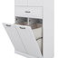 Armoire de rangement pratique pour la maison avec deux portes de panier à linge et un tiroir pratique-640374808