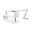 Folden L-Shaped Glass Top Computer Desk-983666417