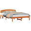 Vidaxl Bed Frame With Headboard Solid Pine Wood-113971106-113971111