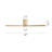 52 In. 3 Solid Wood Blades Flush Mount Ceiling Fan With Led Light-2075684673-2074865947