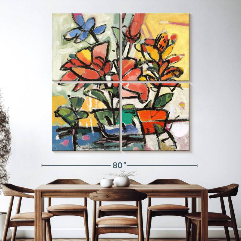Southern Florals II, 74" H x 74" W